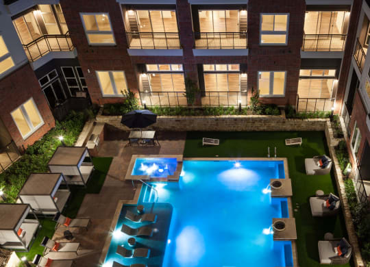 Aerial View Of Pool at Berkshire Pullman, Frisco, TX, 75034